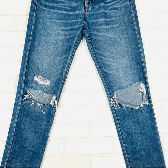 American Eagle Women's Hi Rise Girlfriend Jeans Button‎ Fly Size 0 R - Picture 4 of 13